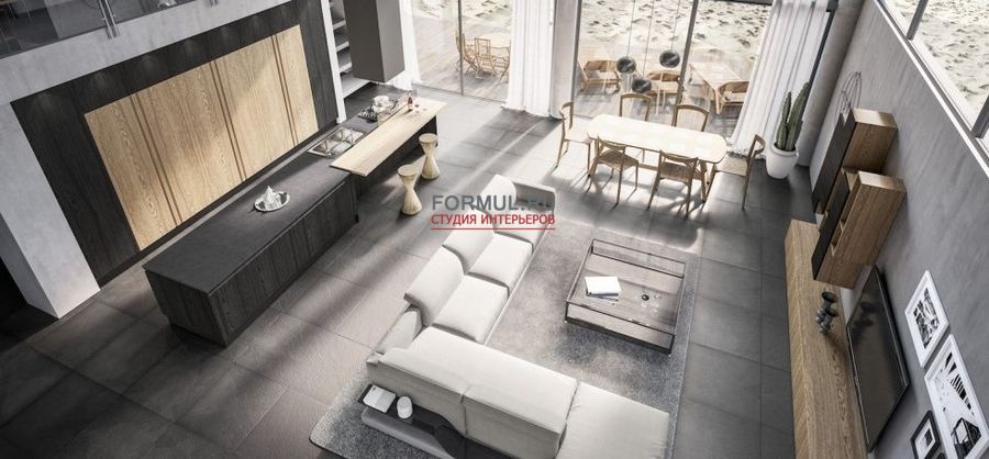 Кухня Berloni Canova rovere miele + rovere inchiostro